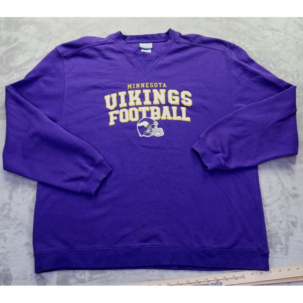 Reebok Minnesota Vikings Football Sweatshirt Mens XL Purple NFL Crewneck Graphic